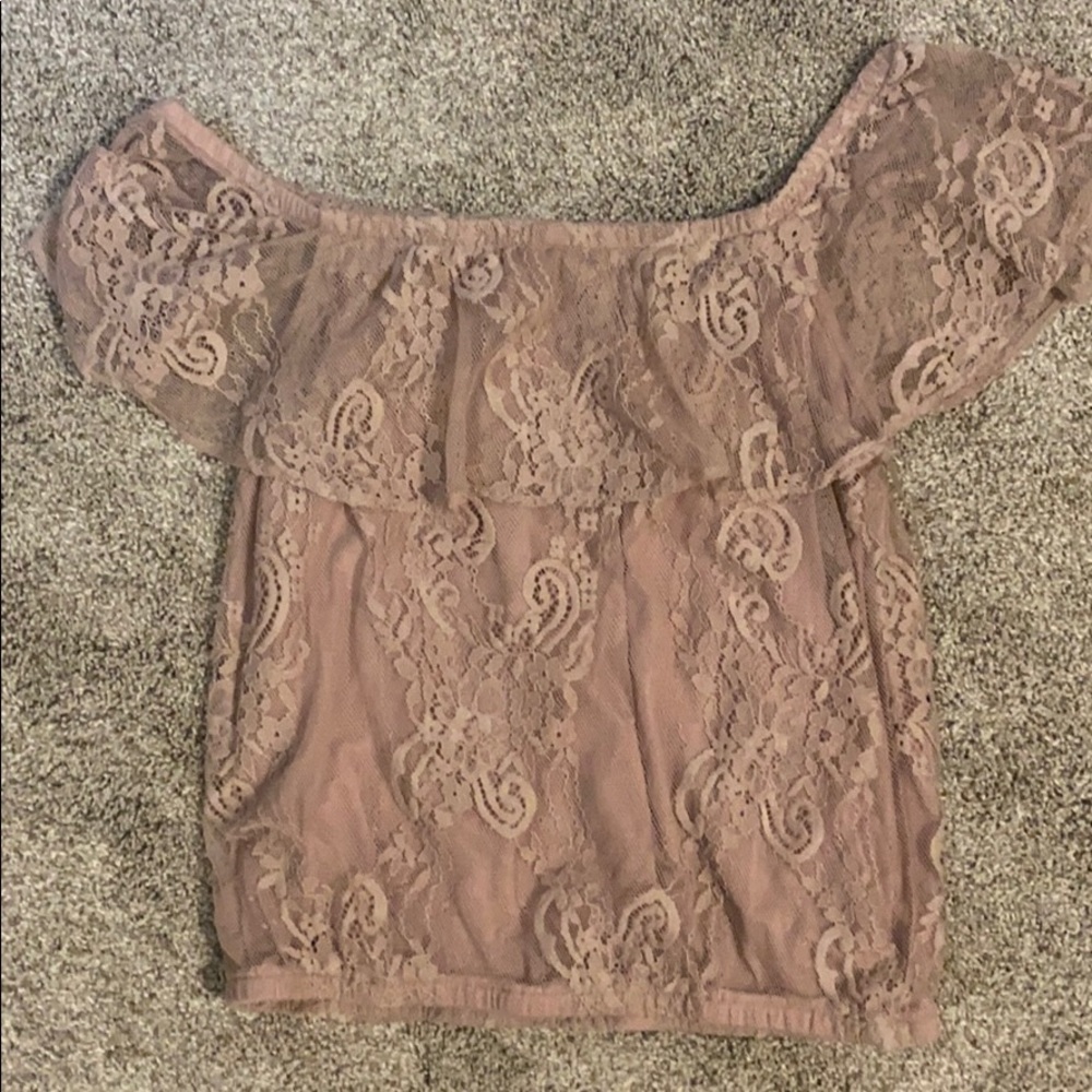 Pink and lace top!